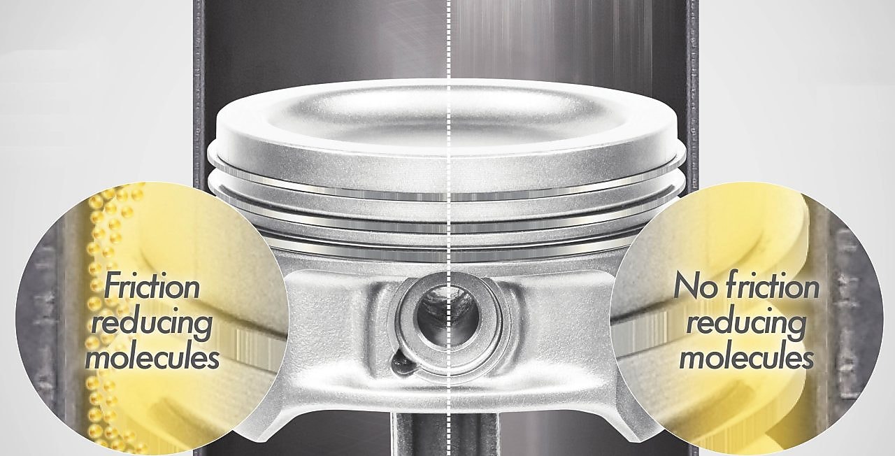 V-Power vs Gasolina premium de baja calidad - Shell V-Power reduce la fricción en las superficies interiores del motor. La imagen tiene intención ilustrativa.