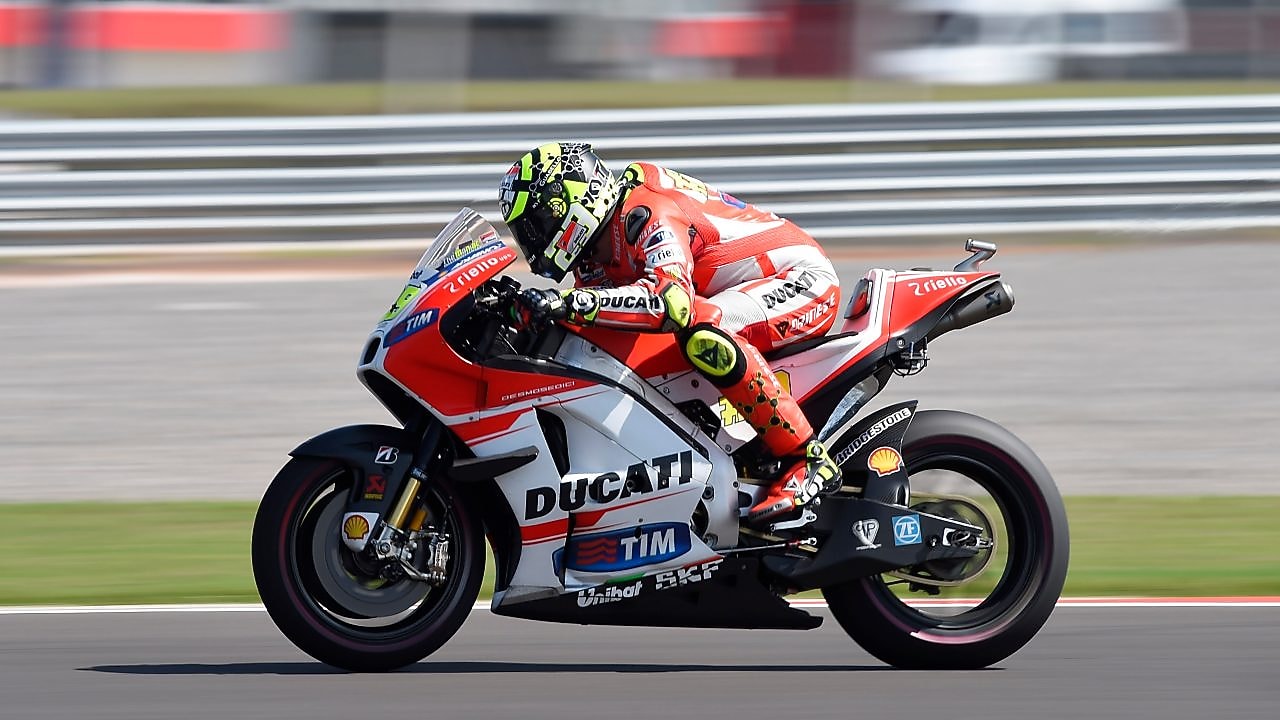 Sportsman riding motor bike