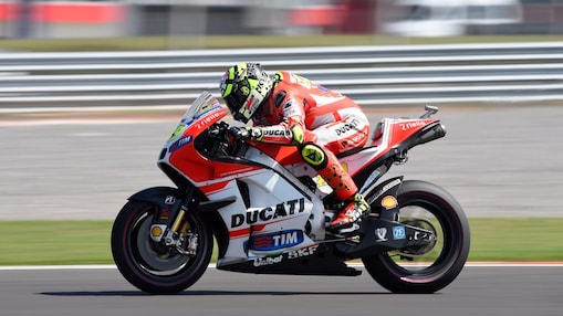 Sportsman riding motor bike