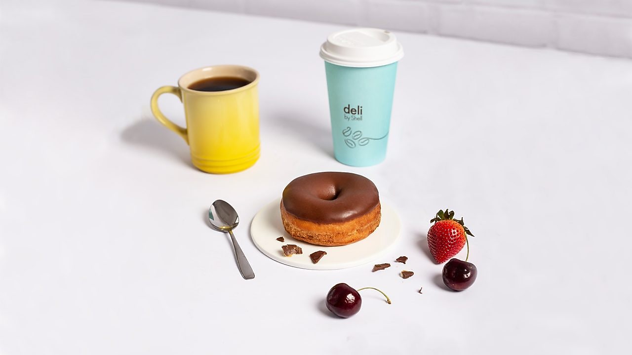 Dona cubierta de chocolate